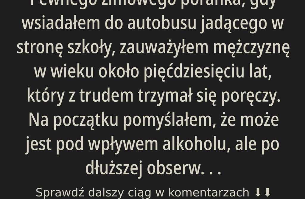 Pewnemu mężczyźnie zrobiło się słabo na środku ulicy, a ja byłem jedyną osobą, która ruszyła mu na pomoc.