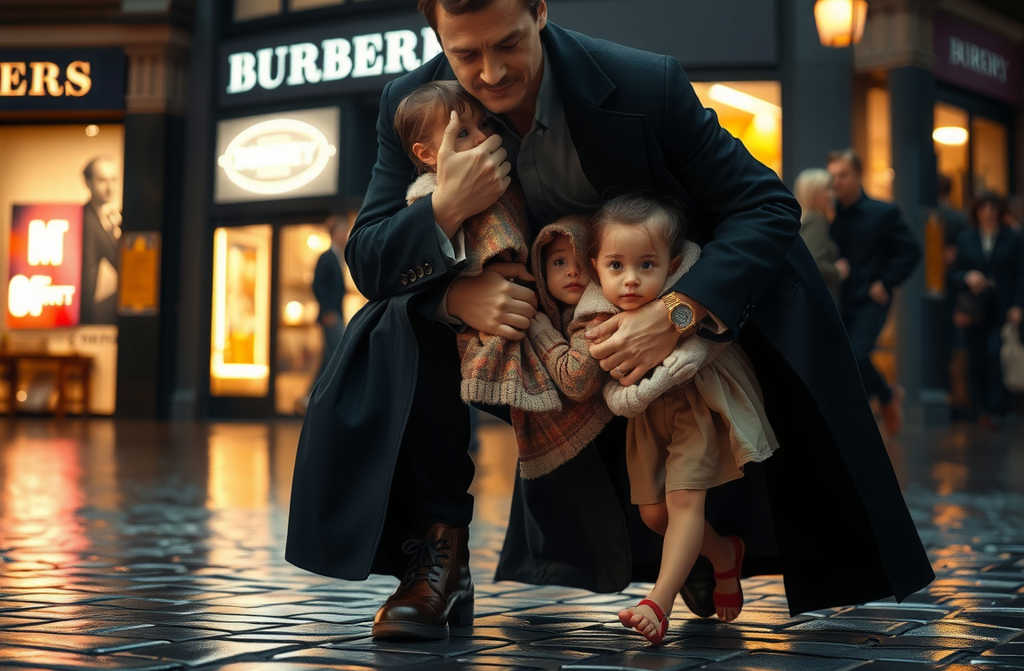 A billionaire reunites with his childhood sweetheart while begging with his twin daughters — What he does next is unbelievable.