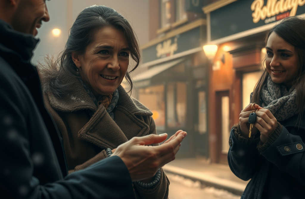 She fed two orphaned kids a hot meal — fifteen years later, a sleek limo pulled up to her door.